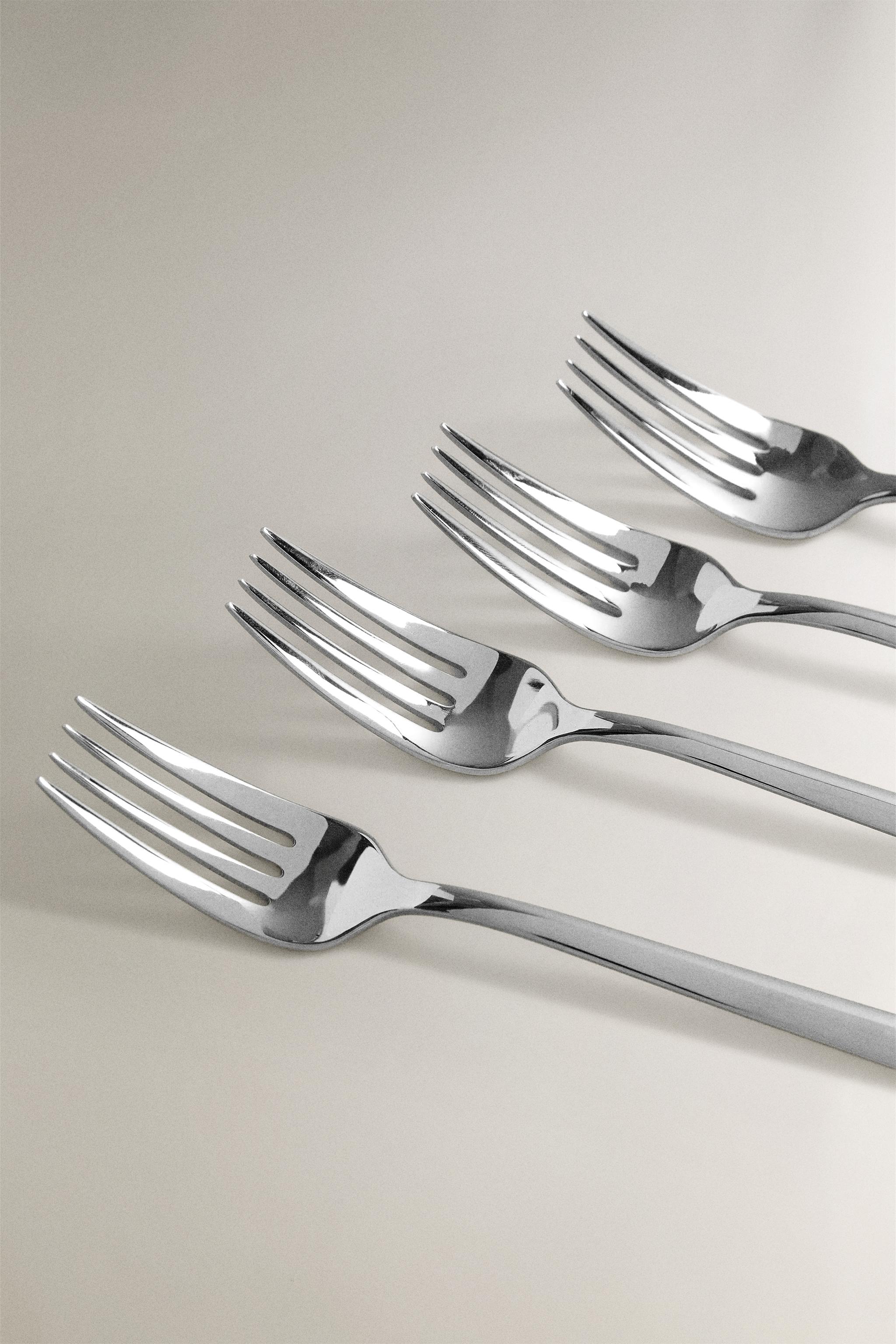 SET OF SHINY STEEL FORKS (SET OF 4)